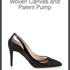 COPY - Jimmy Choo Hickory Woven Canvas Patent Pump 39 1/2